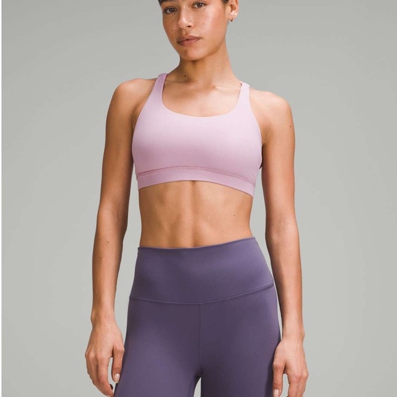 Lululemon Energy Bra Medium Support B–D Cups Rose Blush size 8 - Picture 3 of 7